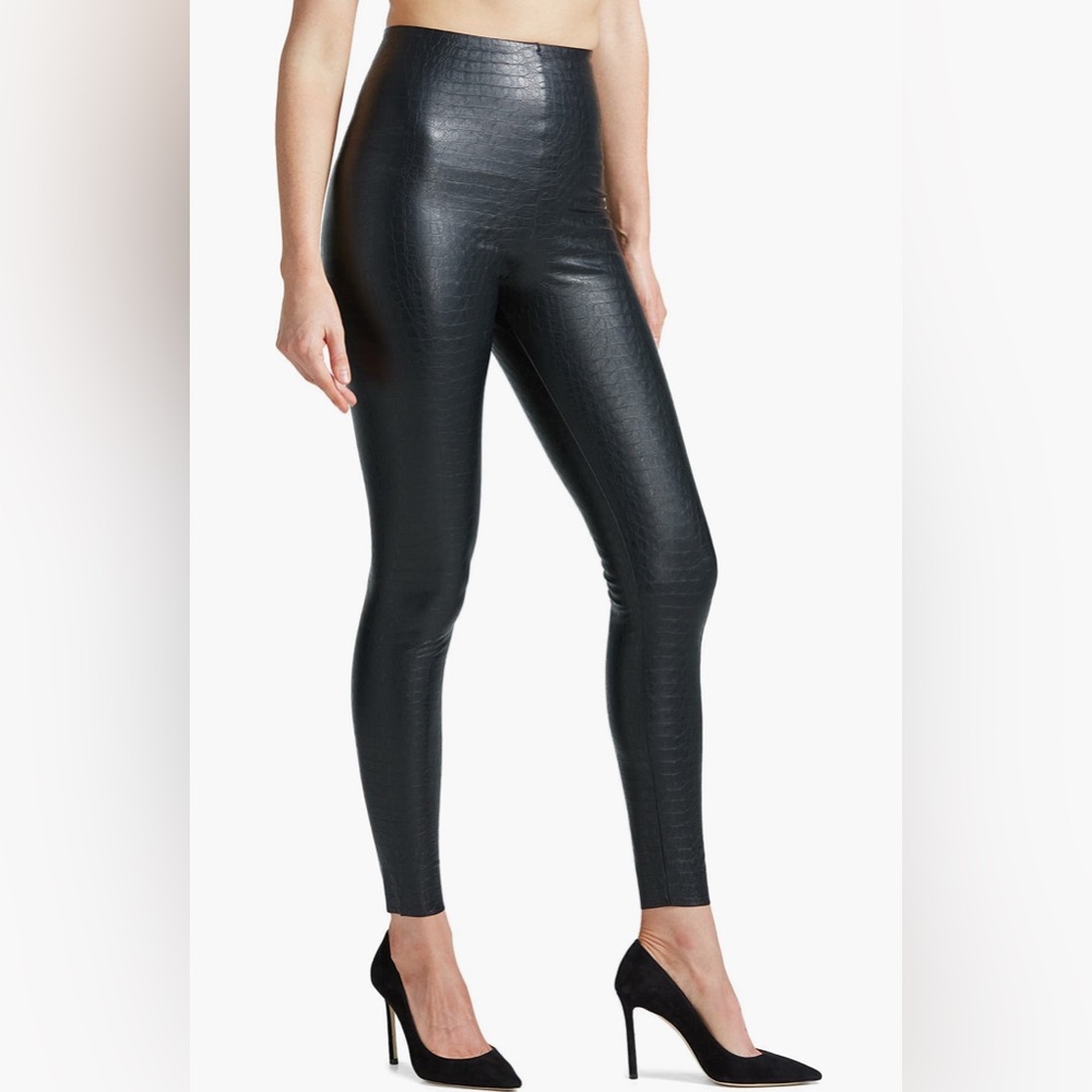 Commando Reptile Embossed Faux Leather Leggings EUC